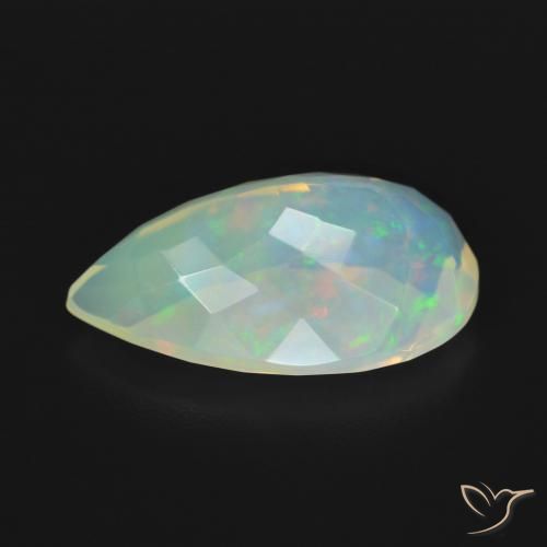 Opala Multicolorido Natural 3.12ct, Formato de pêra, Transparente
