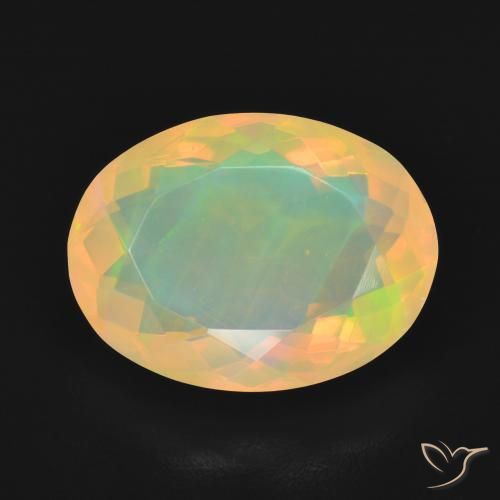 4.16ct Natural Multicolorido Opala, oval, Transparente