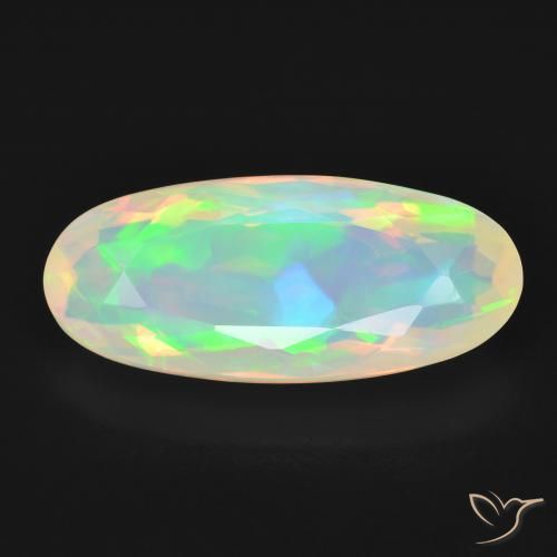 4.21ct Natural Multicolorido Opala, oval, Transparente