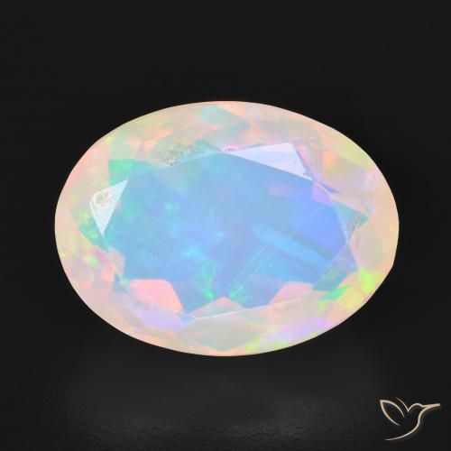 4.19ct Natural Multicolorido Opala, oval, Transparente