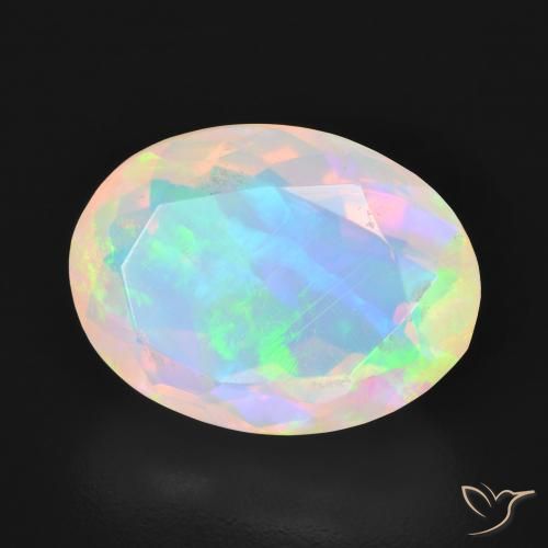 Opala Multicolorido Natural 4.19ct, oval, Transparente
