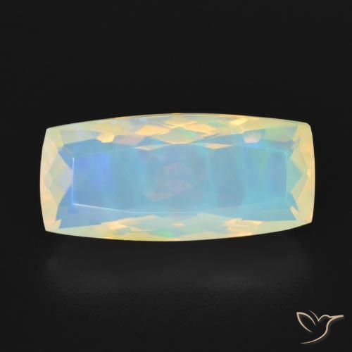 3.27ct Natural Multicolorido Opala, Almofada, Transparente