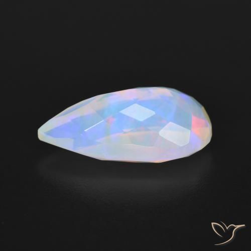 Opala Multicolorido Natural 3.16ct, Formato de pêra, Transparente
