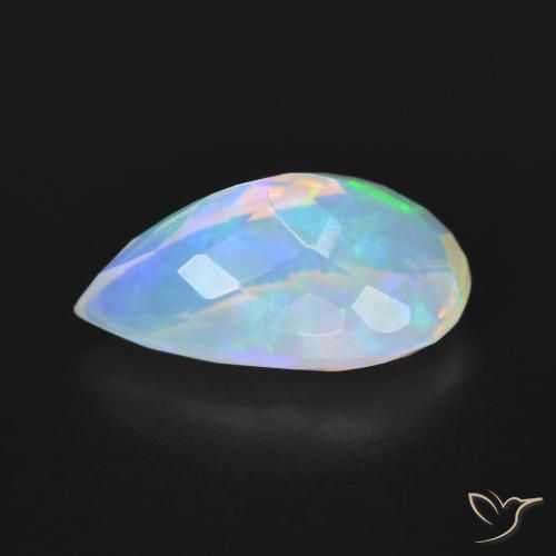 Opala Multicolorido Natural 3.03ct, Formato de pêra, Transparente