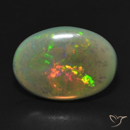 4.41ct Natural Multicolorido Opala, oval, Translúcido