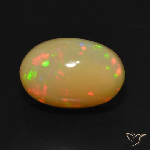 3.96ct Natural Multicolorido Opala, oval, Translúcido