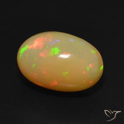 Opala Multicolorido Natural 3.96ct, oval, Translúcido