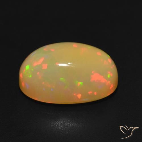 Opala Multicolorido Natural 3.96ct, oval, Translúcido