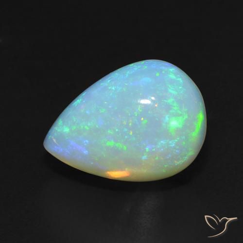 3.53ct Natural Multicolorido Opala, Formato de pêra, Translúcido