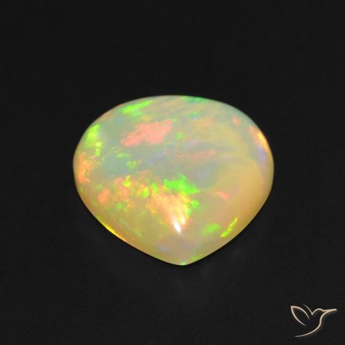 Opala Multicolorido Natural 2.85ct, Formato de pêra, Translúcido