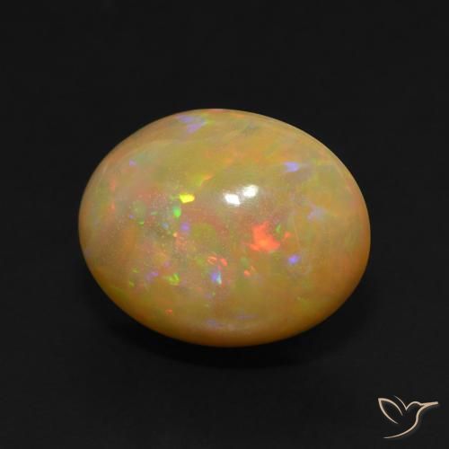 Opala Multicolorido Natural 5.88ct, oval, Translúcido