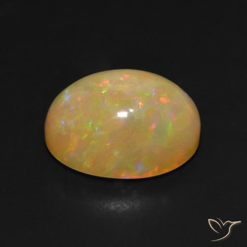 Opala Multicolorido Natural 5.88ct, oval, Translúcido