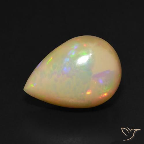 3.95ct Natural Multicolorido Opala, Formato de pêra, Translúcido