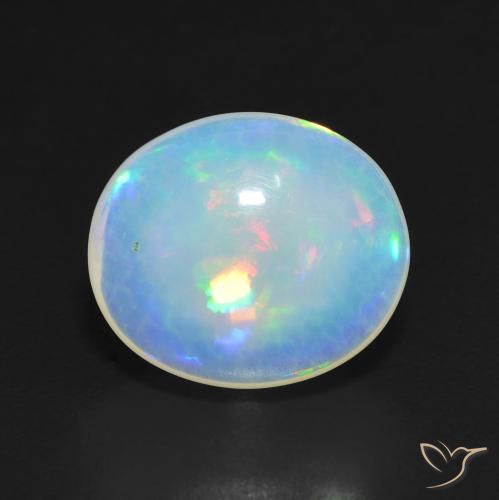 4.91ct Natural Multicolorido Opala, oval, Translúcido