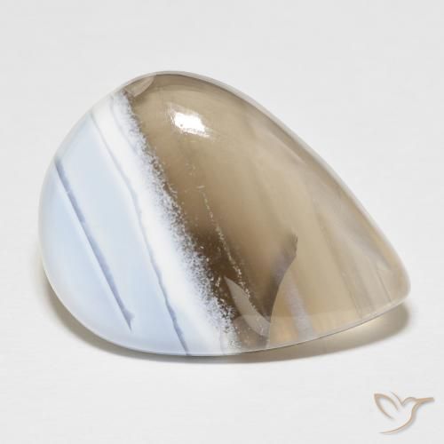 Opala multicolorido natural 17,99ct, formato de pêra, opaco
