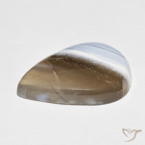 Opala multicolorido natural 17,99ct, formato de pêra, opaco