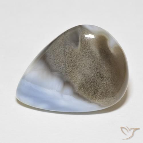 24.70ct Natural Multicolorido Opala, Formato de pêra, Opaco