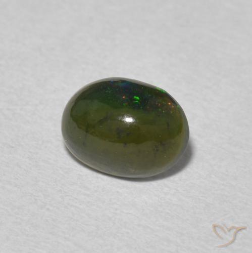 Opala Multicolorido Natural 0.72ct, oval, Opaco