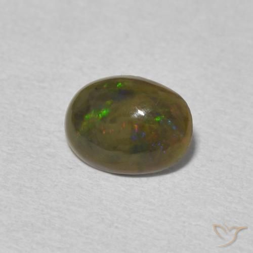 Opala Multicolorido Natural 0.56ct, oval, Opaco
