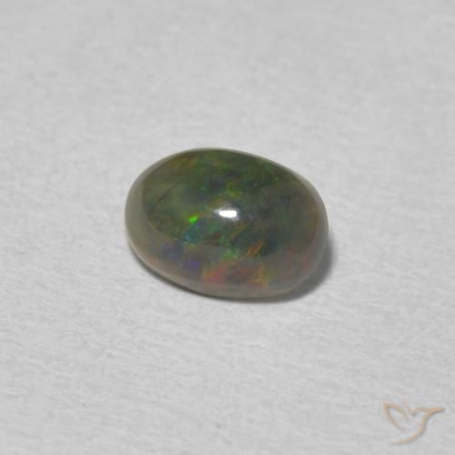 Opala Multicolorido Natural 0.52ct, oval, Opaco