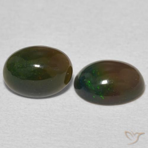 Pedras preciosas de Opala Multicolorido natural de 1.45 ct, oval, Opaco