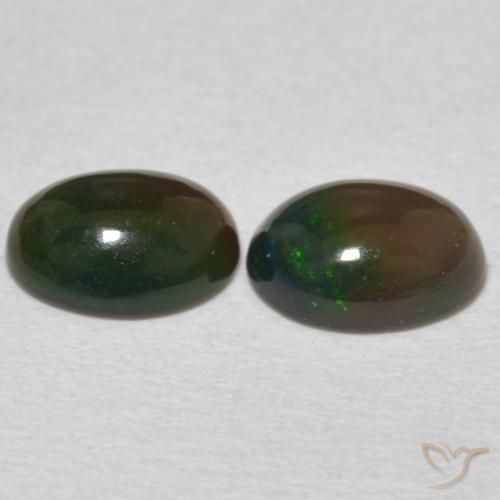 Pedras preciosas de Opala Multicolorido natural de 1.45 ct, oval, Opaco