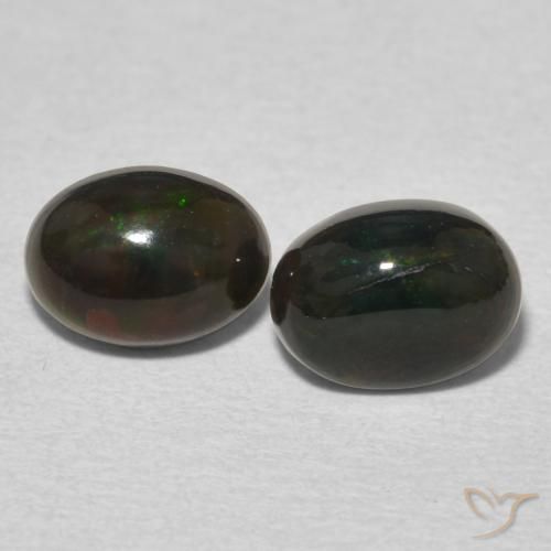 1.50ctw Natural Multicolorido Opala, oval, Opaco