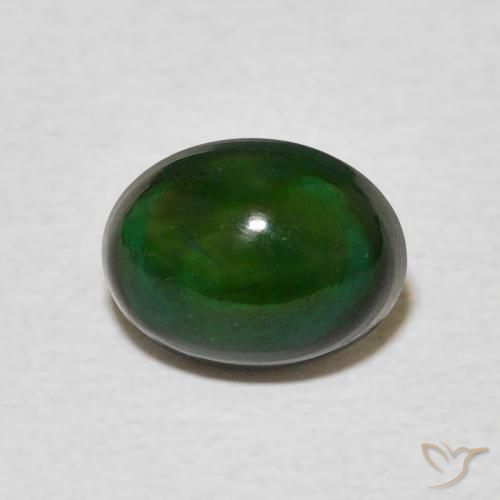 1.19ct Natural verde escuro Opala, oval, Opaco