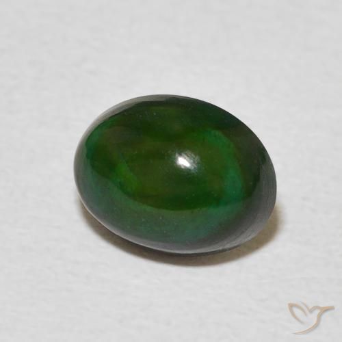 Opala verde escuro Natural 1.19ct, oval, Opaco