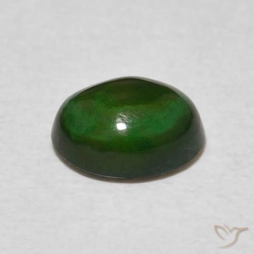Opala verde escuro Natural 1.19ct, oval, Opaco