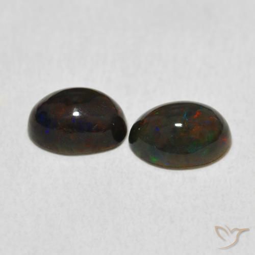 Pedras preciosas de Opala Multicolorido natural de 1.17 ct, oval, Opaco