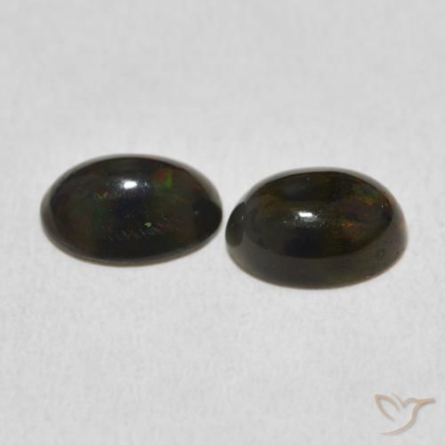 Pedras preciosas de Opala Multicolorido natural de 1.38 ct, oval, Opaco