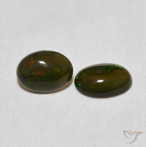 Pedras preciosas de Opala Multicolorido natural de 0.86 ct, oval, Opaco
