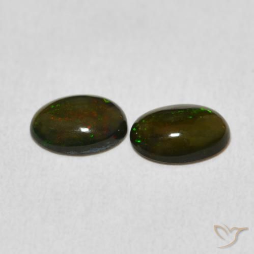 Pedras preciosas de Opala Multicolorido natural de 0.86 ct, oval, Opaco