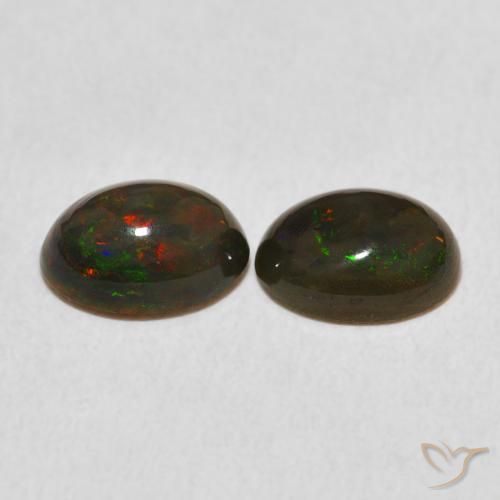 Pedras preciosas de Opala Multicolorido natural de 1.59 ct, oval, Opaco