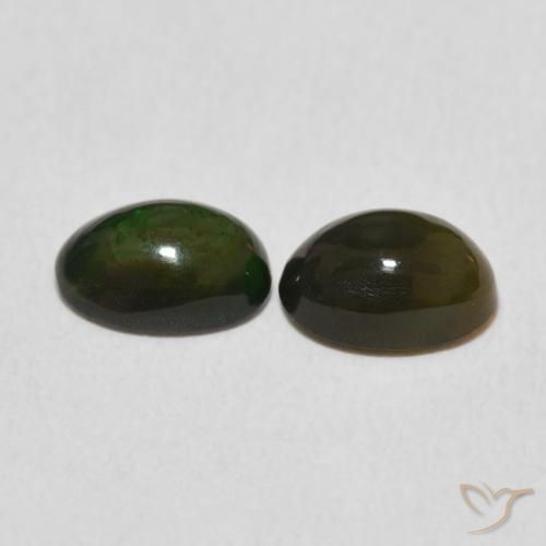 Pedras preciosas de Opala Multicolorido natural de 1.07 ct, oval, Opaco