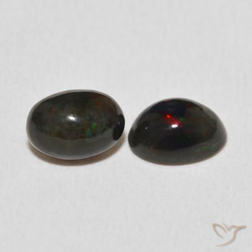 Pedras preciosas de Opala Multicolorido natural de 1.06 ct, oval, Opaco