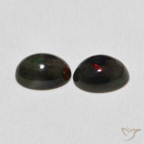 Pedras preciosas de Opala Multicolorido natural de 1.06 ct, oval, Opaco