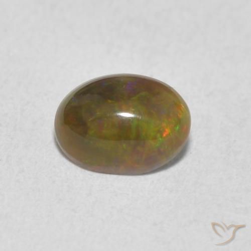 Opala Multicolorido Natural 0.50ct, oval, Opaco
