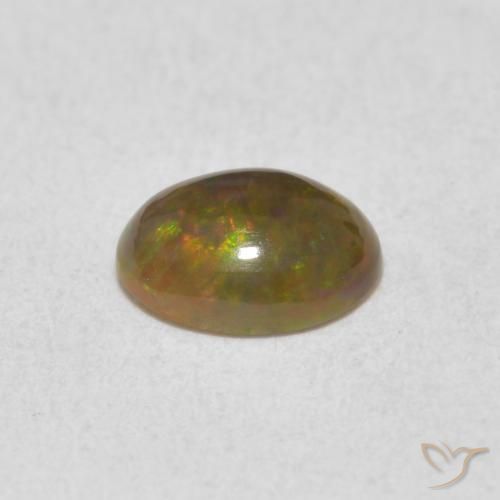 Opala Multicolorido Natural 0.50ct, oval, Opaco
