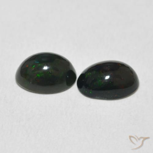 Pedras preciosas de Opala Multicolorido natural de 1.54 ct, oval, Opaco