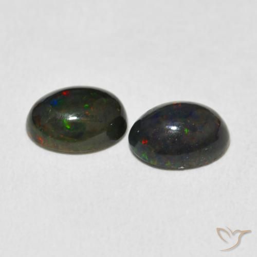 Pedras preciosas de Opala Multicolorido natural de 1.64 ct, oval, Opaco