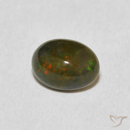 Opala Multicolorido Natural 0.51ct, oval, Opaco