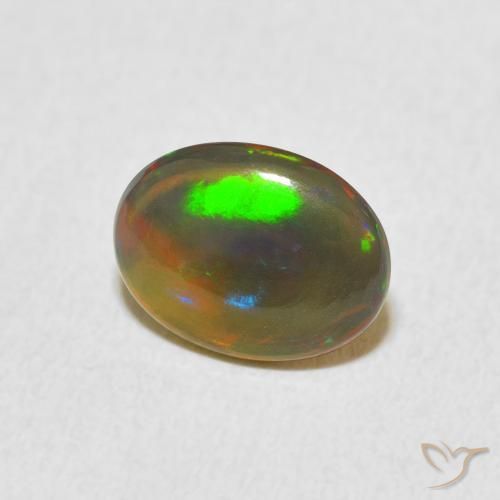Opala Multicolorido Natural 0.81ct, oval, Opaco
