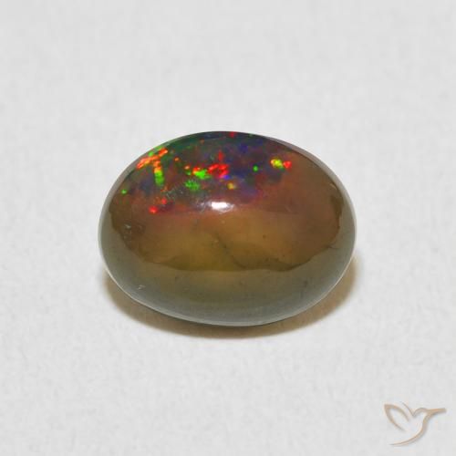 1.11ct Natural Multicolorido Opala, oval, Opaco