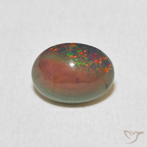 0.82ct Natural Multicolorido Opala, oval, Opaco
