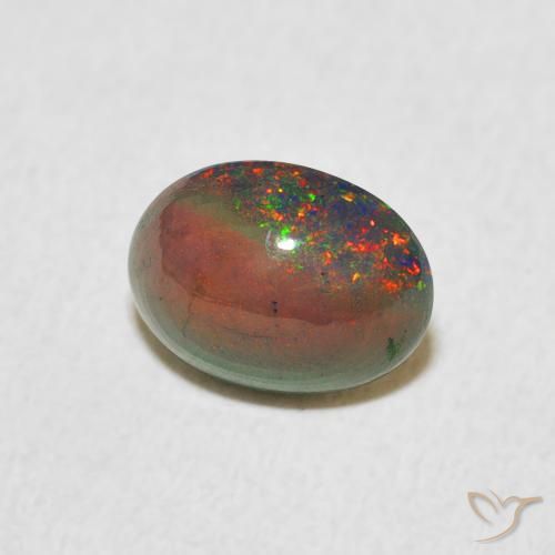 Opala Multicolorido Natural 0.82ct, oval, Opaco