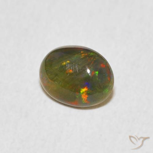Opala Multicolorido Natural 0.46ct, oval, Opaco
