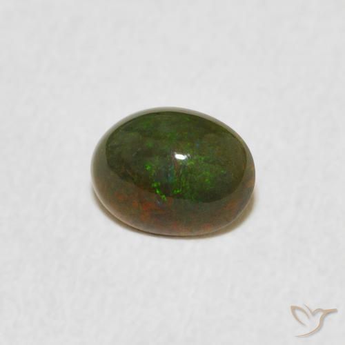 Opala Multicolorido Natural 0.40ct, oval, Opaco