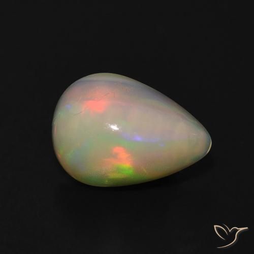 1.20ct Natural Multicolorido Opala, Formato de pêra, Transparente
